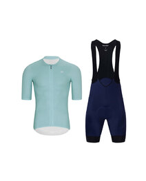 HOLOKOLO Kurzarm Radtrikot und Shorts - ELEVATE - Blau/Schwarz/Hellblau